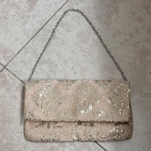 Lulu Townsend Gold Sequin Clutch